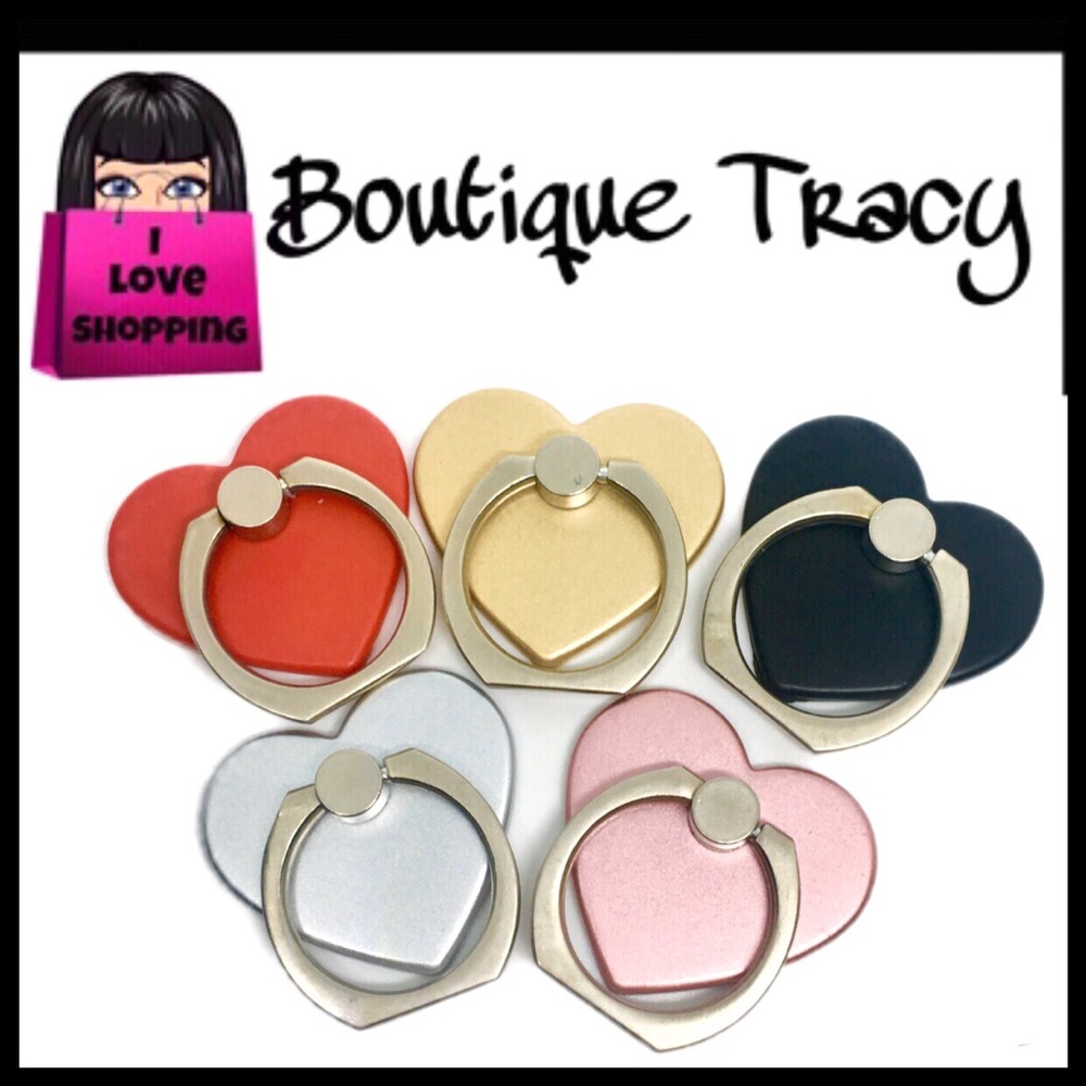 NEW Heart Cell Phone Ring Stand Stent Holder